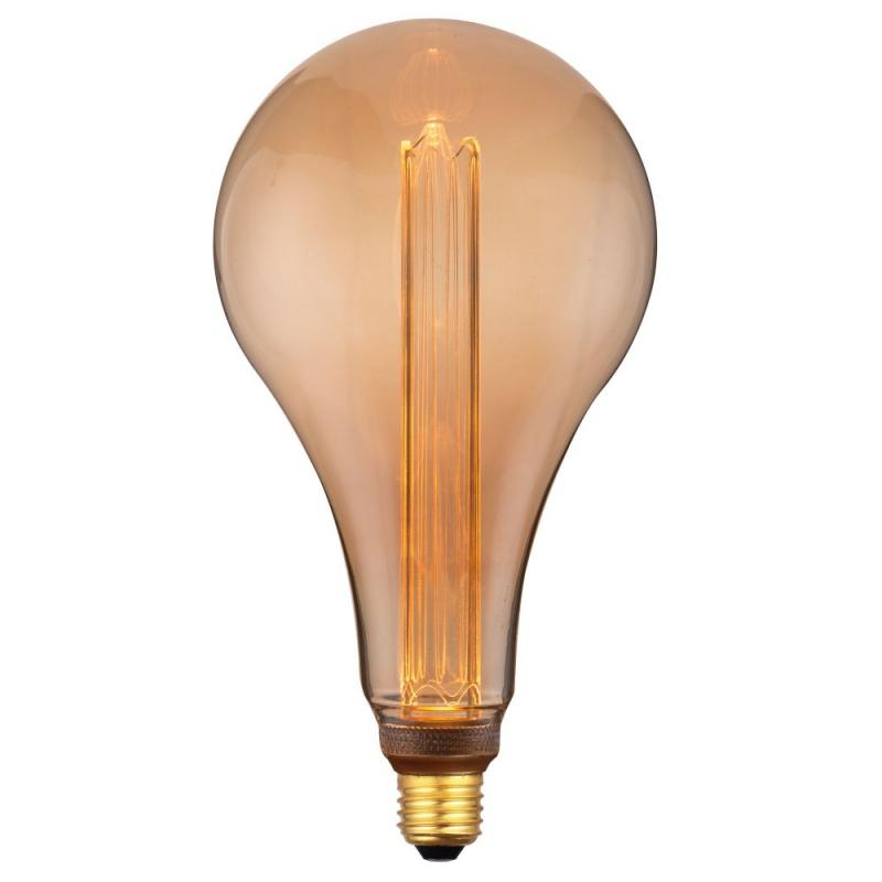 Nordlux E27 Giants Dekoratives  LED-Filament Leuchtmittel 3,5W Gold Fäden birnenförmig